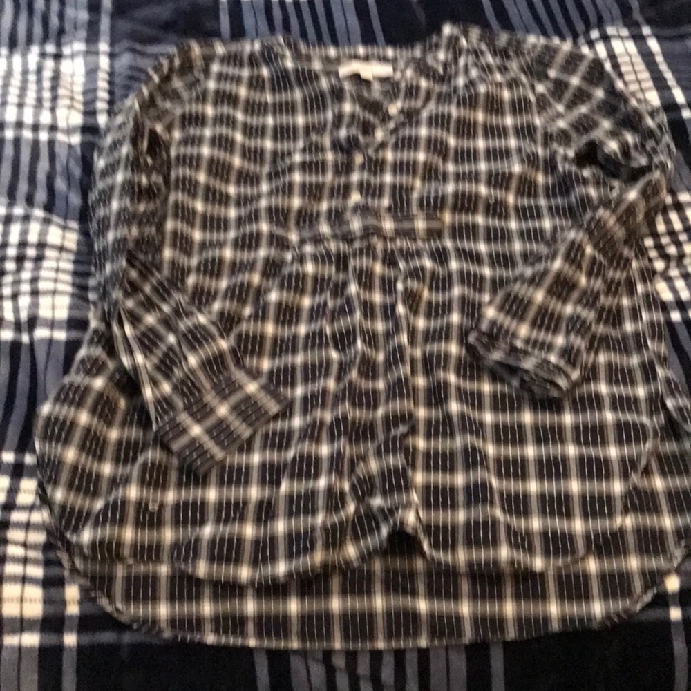 Loft XL long sleeve plaid